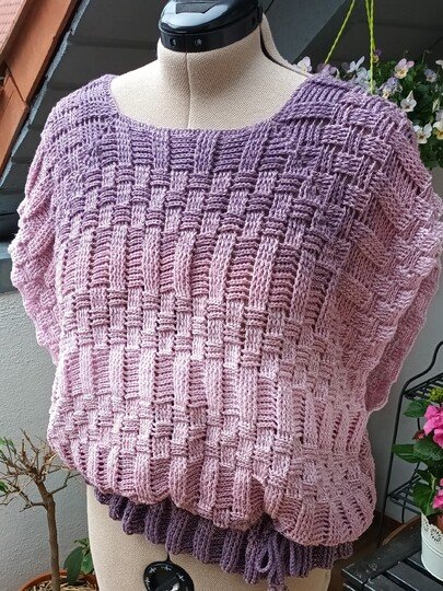 Häkelanleitung - oversize Slipover - Tunika - Blouson - "Square Dancer"