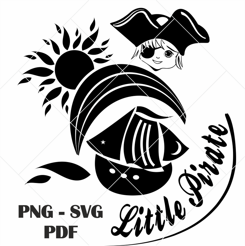 Clipart cricut digital Paper Pirat T-Shirt Druck Kartengestaltung Wandbild - Bild 2