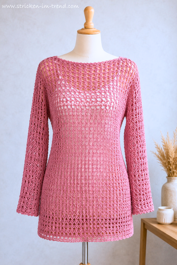 Crochet Pattern for Summer Sweater | Lightweight Crochet Sweater YoungFashi