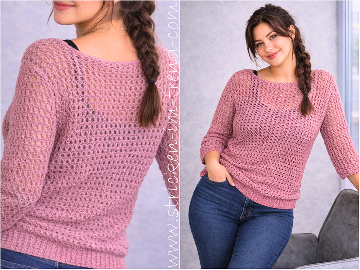 Crochet Pattern for Summer Sweater | Lightweight Crochet Sweater YoungFashi