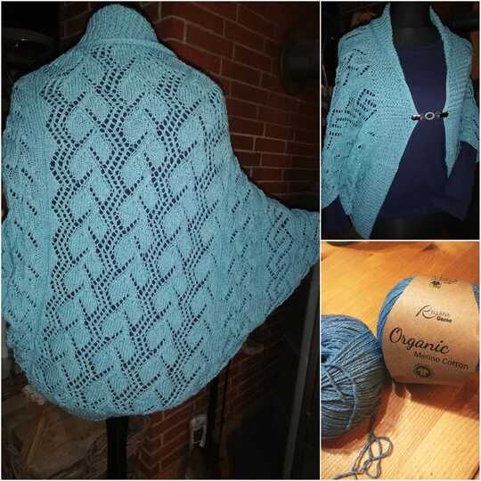 Seelenwärmer und/oder Cape Rennsteig als Set im Ajourmuster bis Größe XXXXL