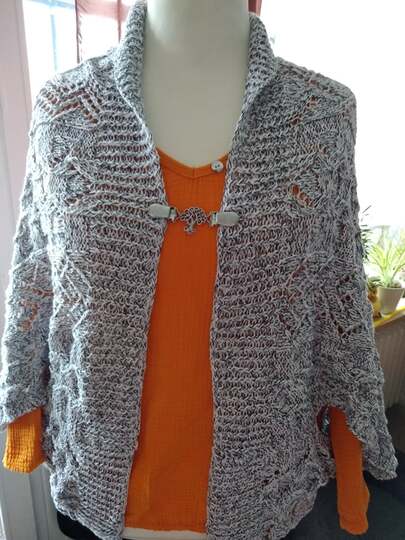 Seelenwärmer und/oder Cape Rennsteig als Set im Ajourmuster bis Größe XXXXL