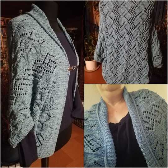 Seelenwärmer und/oder Cape Rennsteig als Set im Ajourmuster bis Größe XXXXL