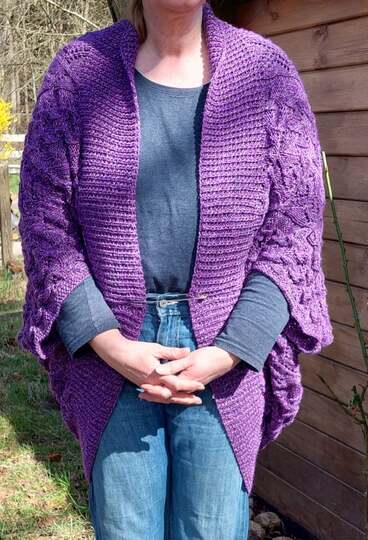 Seelenwärmer und/oder Cape Rennsteig als Set im Ajourmuster bis Größe XXXXL