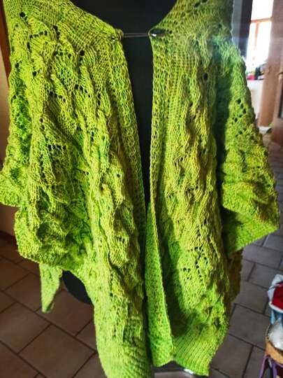 Seelenwärmer und/oder Cape Rennsteig als Set im Ajourmuster bis Größe XXXXL