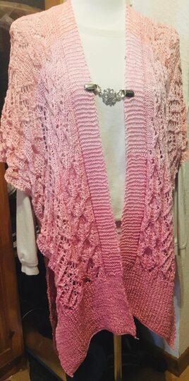 Seelenwärmer und/oder Cape Rennsteig als Set im Ajourmuster bis Größe XXXXL