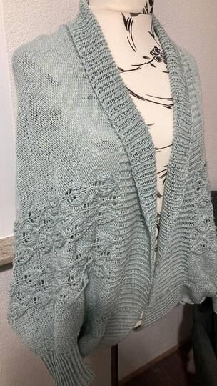 Seelenwärmer und/oder Cape Rennsteig als Set im Ajourmuster bis Größe XXXXL