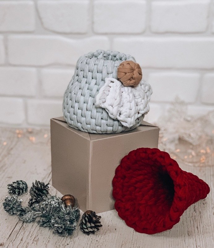 Crochet pattern Scandinavian gnome basket PDF digital - Image 2