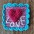 Crochet heart, 3D-heart fridge magnet/wall hanger, beginner-friendly us-uk