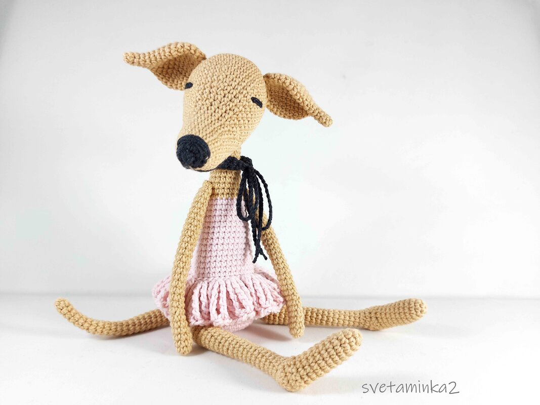 Crochet Italian Greyhound Pattern Crochet Levretka Crochet Whippet Dog