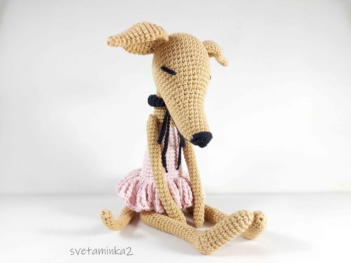 Crochet Ballerina Greyhound Pattern - Elegant Amigurumi Dog Doll
