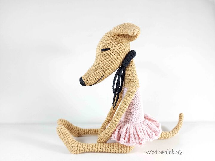 Crochet Ballerina Greyhound Pattern - Elegant Amigurumi Dog Doll