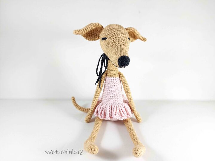 Crochet Ballerina Greyhound Pattern - Elegant Amigurumi Dog Doll