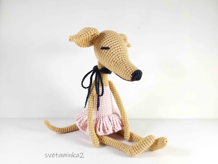 Crochet Ballerina Greyhound Pattern - Elegant Amigurumi Dog Doll