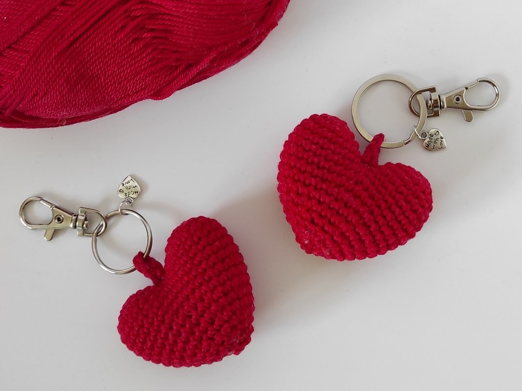 Häkelanleitung Schlüsselanhänger - Herz