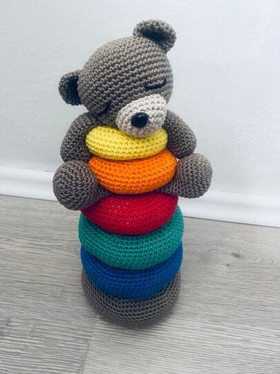 Stapelspielzeug, Bärchen Ben Häkelanleitung