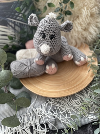 Häkelanleitung Rhino - Nashornbaby - Dschungelbabys