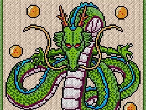 Häkelmuster * DRACHE * Grafik für C2C Decke