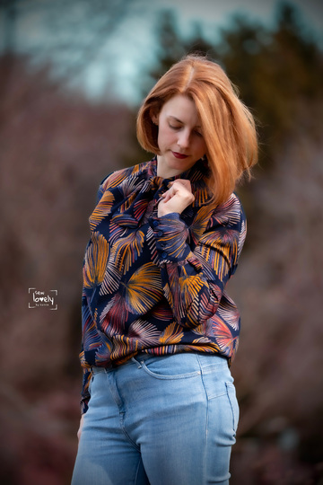 Schnittmuster Bluse mit Stehkragen und optionaler Schleife Damen Gr. 32-62