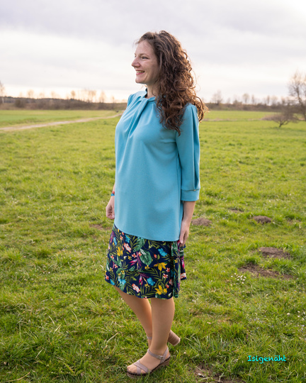 Schnittmuster Bluse mit Stehkragen und optionaler Schleife Damen Gr. 32-62