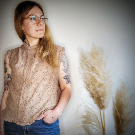 Schnittmuster Bluse mit Stehkragen und optionaler Schleife Damen Gr. 32-62