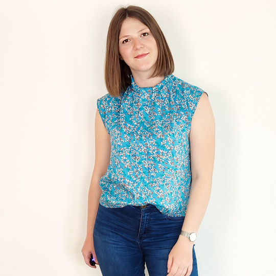 Schnittmuster Bluse mit Stehkragen und optionaler Schleife Damen Gr. 32-62