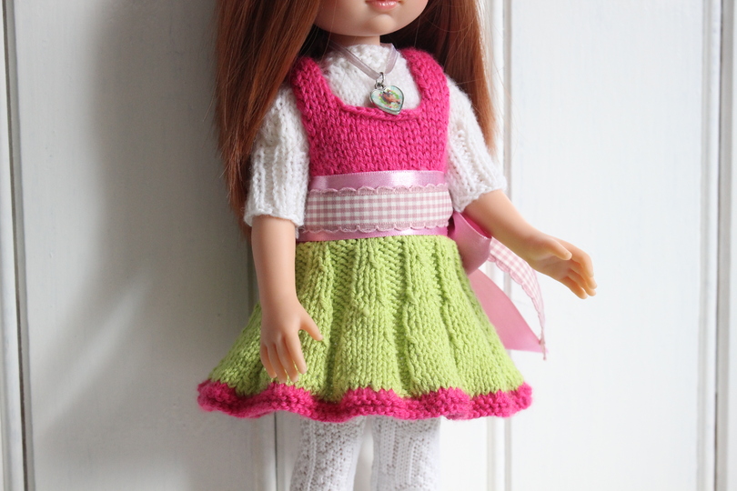 Strickanleitung für Puppen Dirndl