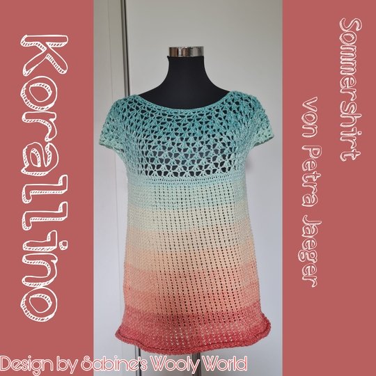 Häkelanleitung Korallino: modischer Pullover oder luftiges Sommershirt