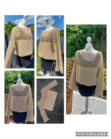 Häkelanleitung Korallino: modischer Pullover oder luftiges Sommershirt