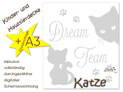 Kinder- & Haustierdecke KATZE