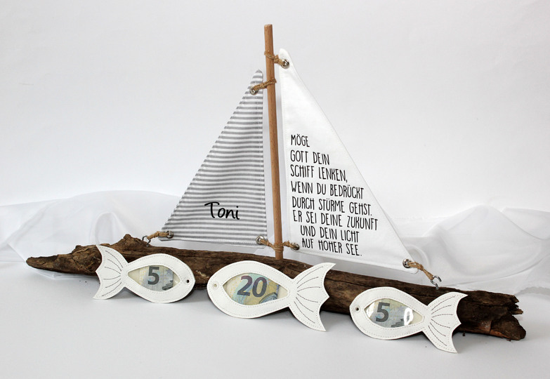 Stickdatei Fisch ITH Füllobjekt Wunscherfüller Kommunion Taufe Firmung