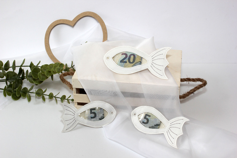 Stickdatei Fisch ITH Füllobjekt Wunscherfüller Kommunion Taufe Firmung