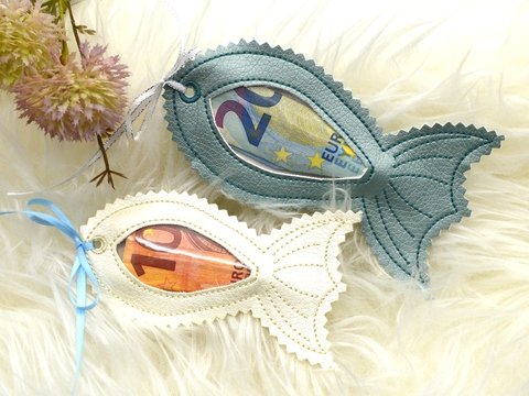 Stickdatei Fisch ITH Füllobjekt Wunscherfüller Kommunion Taufe Firmung