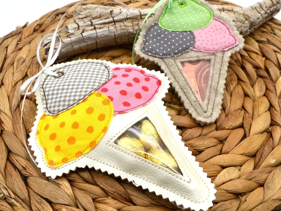 Stickdatei Eis ITH Füllobjekt Wunscherfüller Eiswaffel