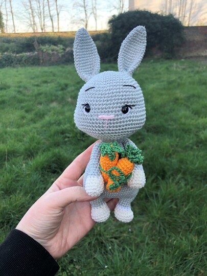 Häkelanleitung Hase Lucky mit Kapuzenjacke und Freundin Zippa , Amigurumi