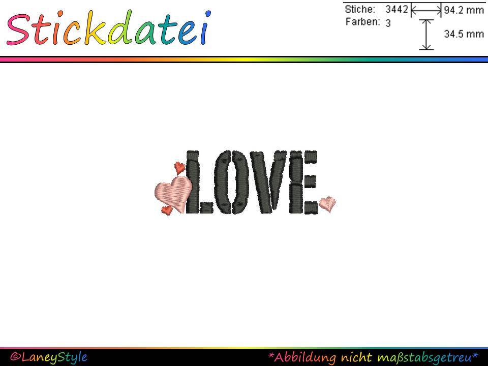 Stickdatei "LOVE - Herzchen" - (DST, VP3, XXX, PES)