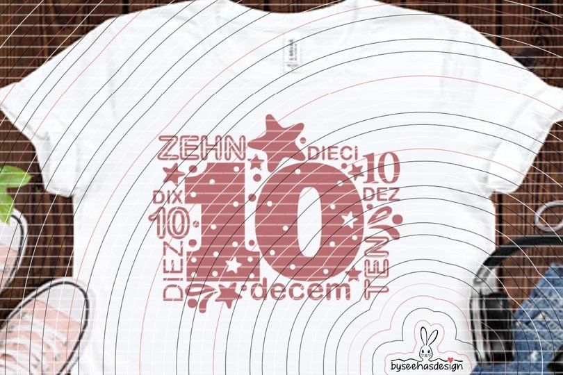 Zehn Plotterdatei SVG DXF