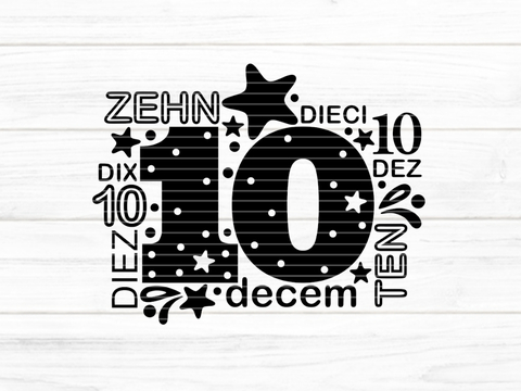 Zehn Plotterdatei SVG DXF FCM