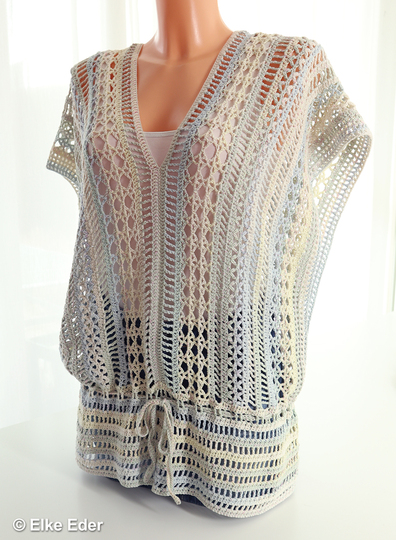 Tunika, Top, Shirt "Trinity" im Mustermix - Häkelanleitung