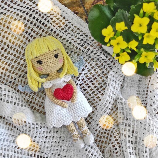Engelspuppenmuster häkeln, Anleitung für Amigurumi-Puppen