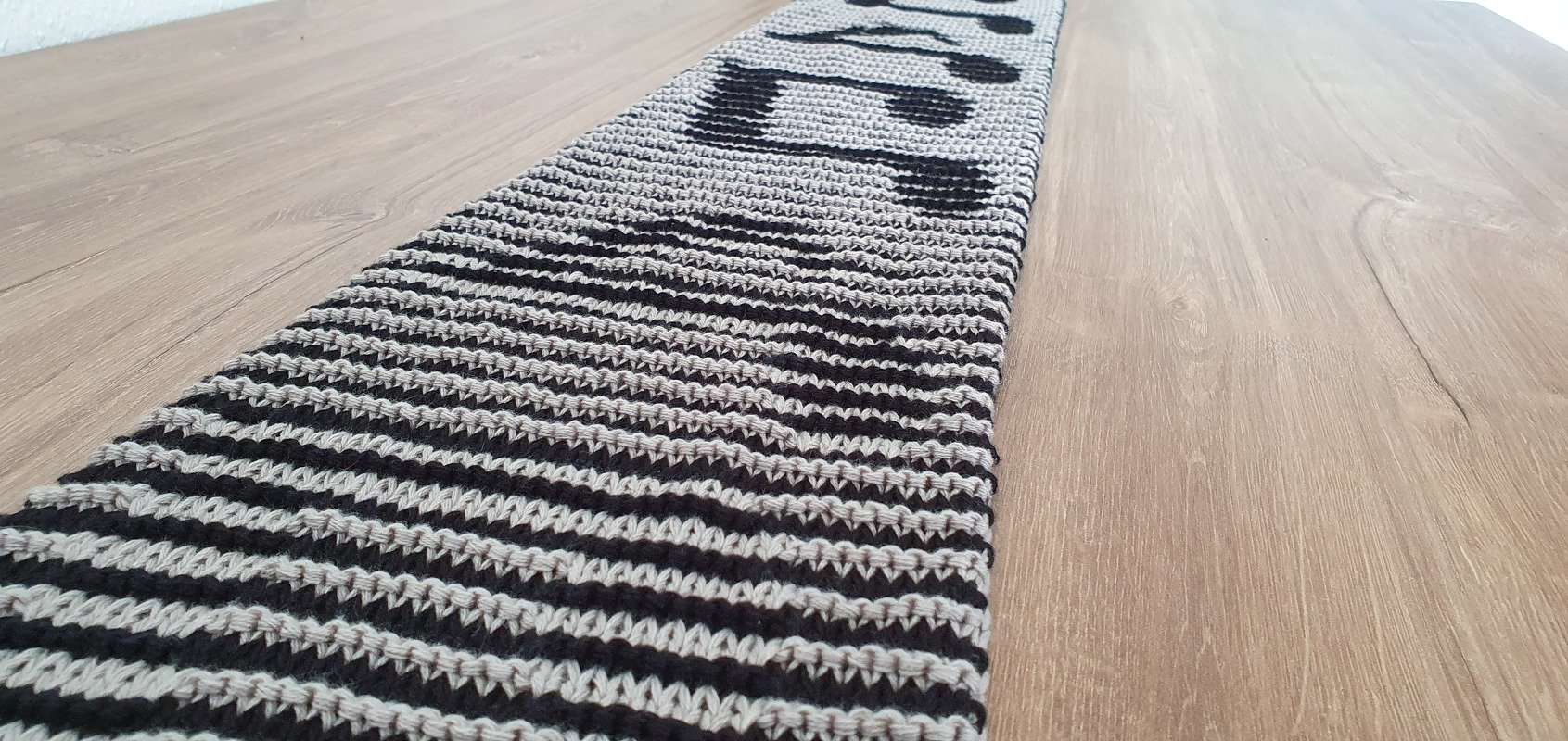 Musiknoten Schal, Schattenstricken, Illusionsstricken, Motivschal - Bild 5