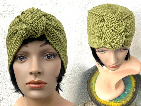 schneller Turban mit Zopf