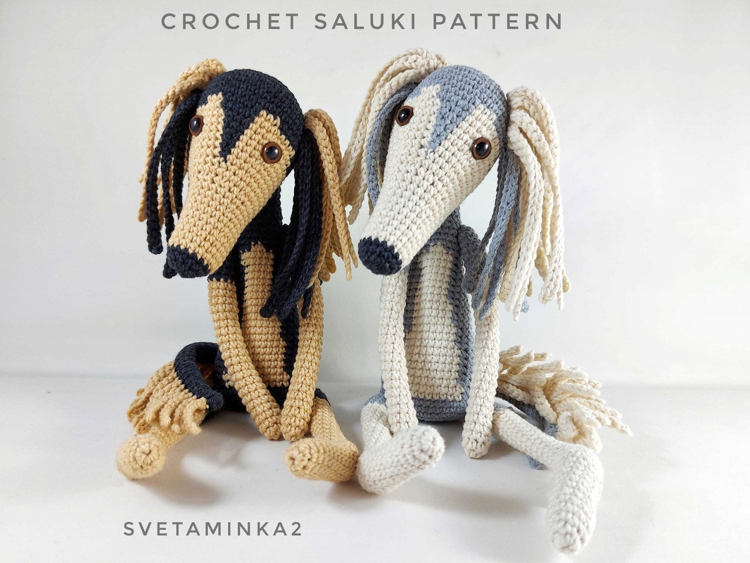 Saluki Crochet Pattern / Persian Greyhound / Gazelle Hound / Arabian Hound