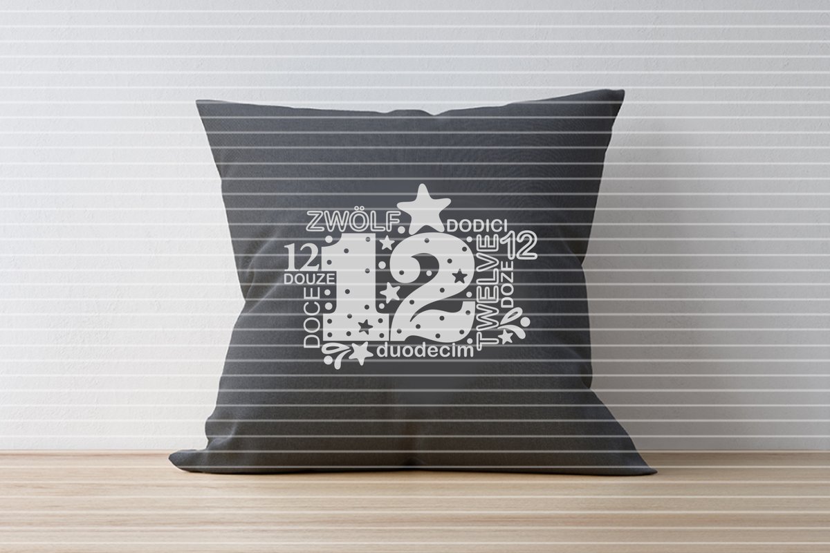 Zwölf Plotterdatei SVG DXF FCM - Bild 2