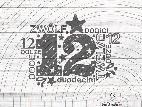 Zwölf Plotterdatei SVG DXF
