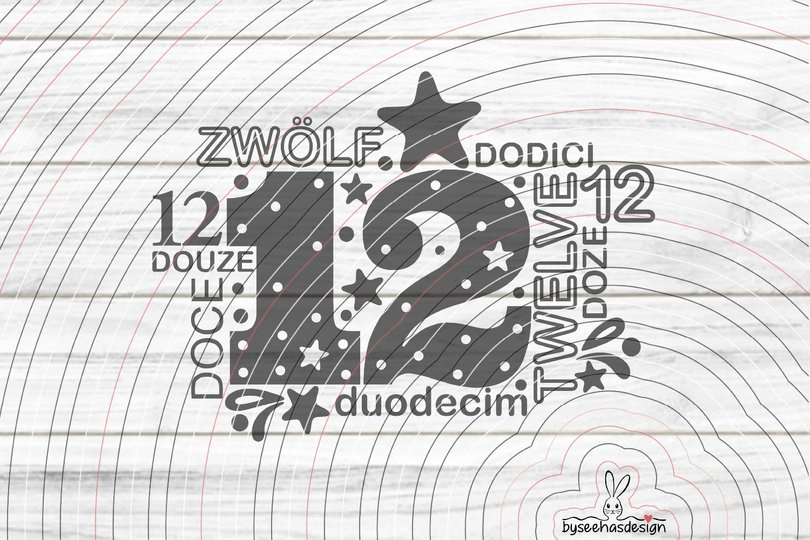 Zwölf Plotterdatei SVG DXF