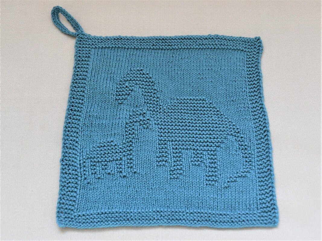 Strickanleitung Waschlappen / Spültuch "Dino Love" - ganz einfach - Bild 2