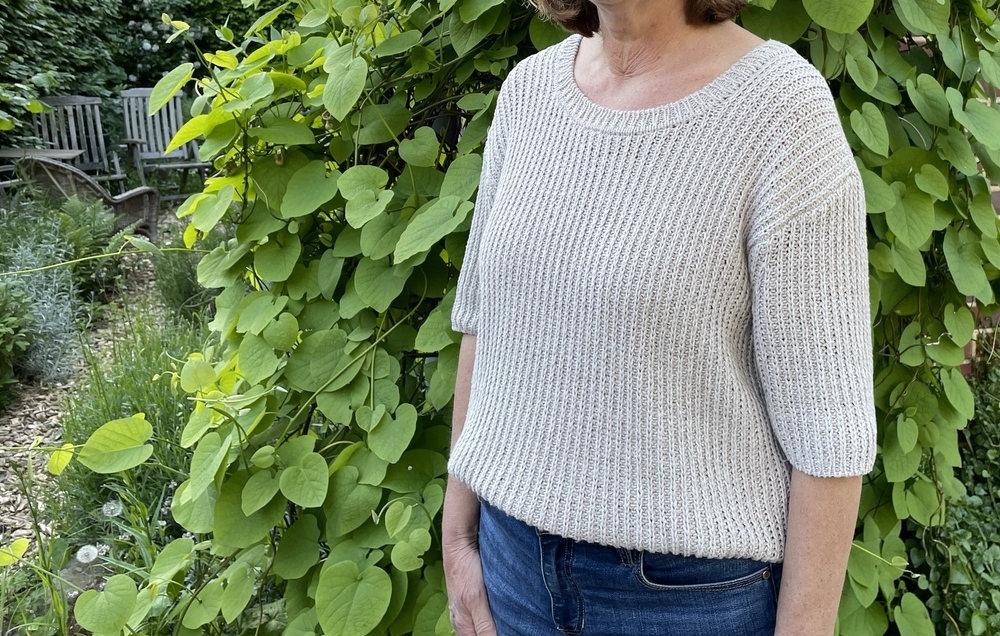 Strickanleitung Kurzarmpullover Merle Gr. 36 - 46 Damen