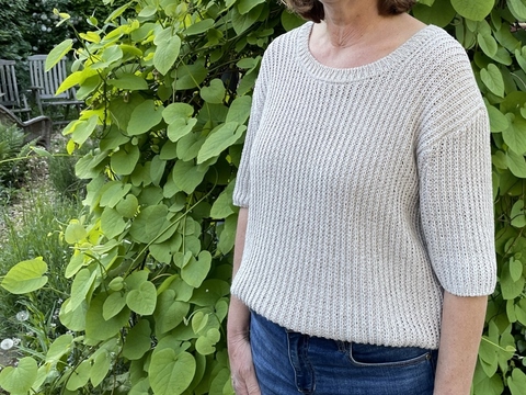 Strickanleitung Kurzarmpullover Merle Gr. 36 - 46 Damen