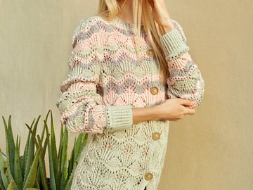 Strickanleitung: Longjacke in zarten Muscheltönen